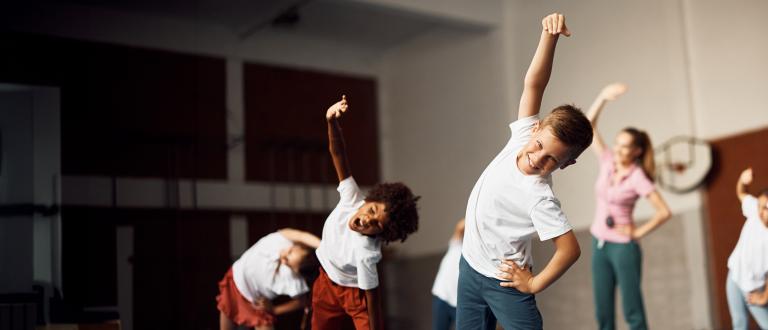 Children exercising
